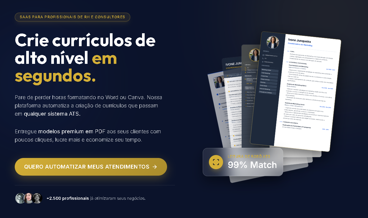 Criação de Currículos